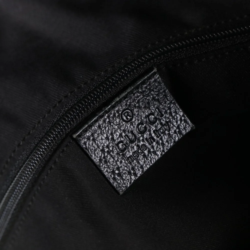 Authentic Gucci GG Black Canvas Abbey Zip Tote Shoulder Gold Hardware Bag - Picture 3 of 16